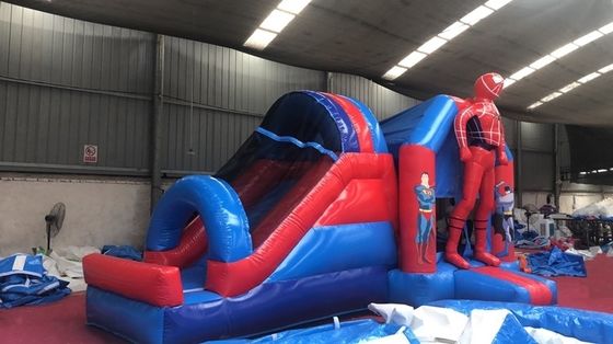 4*7*3.5m of maat Spider Man opblaasbaar Springkasteel glijcombo voor feest