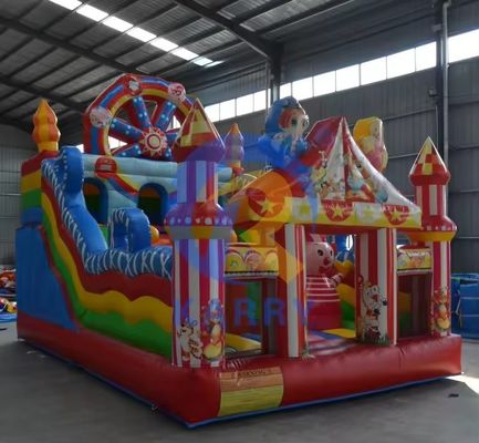 Opblaasbare doolhofcombo glijbaan en groot springkasteel voor pretpark EN71/CE gecertificeerd