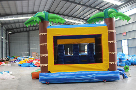 Unisex Palmboom opblaasbaar springkasteel Springkasteel met zwembad en springgebied