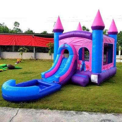 Blow Up Moonwalk Bouncer Springen Bounce House Bouncy Castle Combo met Pool Glijbaan