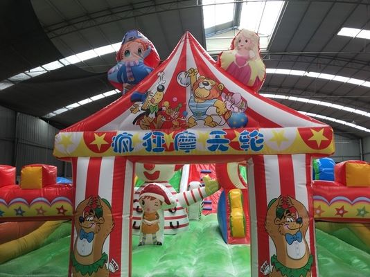 Platon PVC Tarpaulin Materiaal Kenmerken Circus Opblaasbare speeltuin Bouncer Kasteel