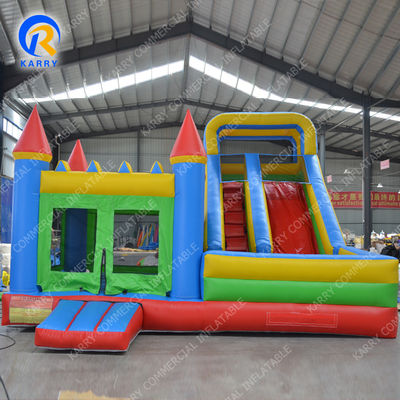 Gepersonaliseerde grootte Wet Dry Bouncer Slide Combo Opblaasbare Bouncy Moonwalk Spring kasteel