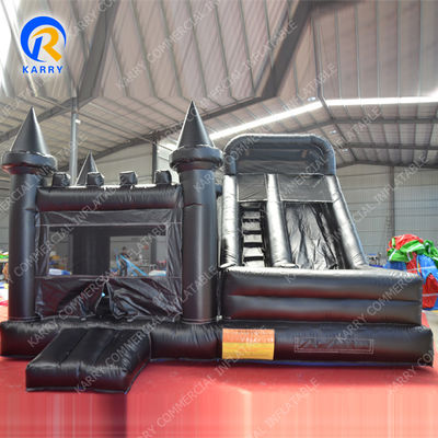 Gepersonaliseerde grootte Wet Dry Bouncer Slide Combo Opblaasbare Bouncy Moonwalk Spring kasteel