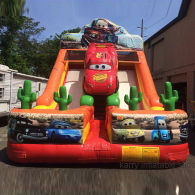 Aanpassen Dubbele glijfkarakter Monster Truck opblaasbaar springkasteel voor kinderen