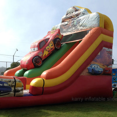 Aanpassen Dubbele glijfkarakter Monster Truck opblaasbaar springkasteel voor kinderen
