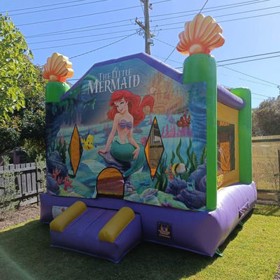 Gepersonaliseerde grootte Commerciële opblaasbare zeemeermin Air Jumping Bouncer Huis voor Park
