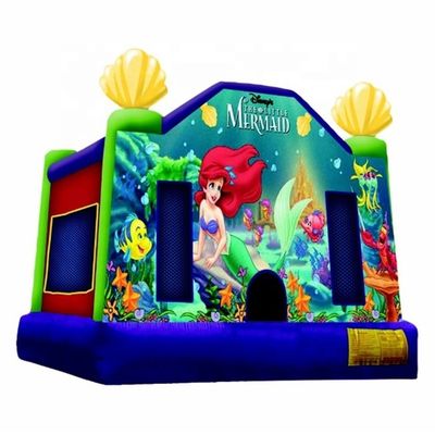 Gepersonaliseerde grootte Commerciële opblaasbare zeemeermin Air Jumping Bouncer Huis voor Park