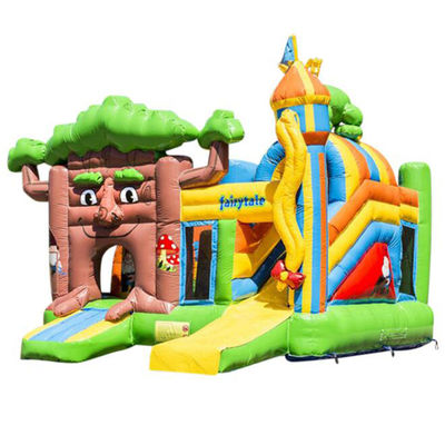 Tree House opblaasbare combinatie glijbaan trampoline EN71/CE/Lead gecertificeerd en logo drukken
