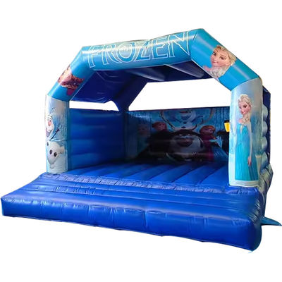 Blower met Blower Populaire Bevroren Trampoline Blauwe opblaasbare Bounce House Kasteel