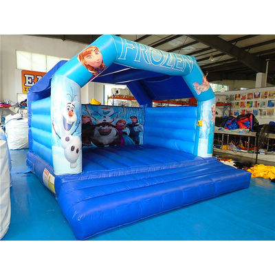 Blower met Blower Populaire Bevroren Trampoline Blauwe opblaasbare Bounce House Kasteel