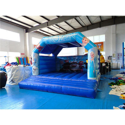 Blower met Blower Populaire Bevroren Trampoline Blauwe opblaasbare Bounce House Kasteel