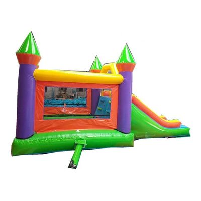 Unisex opblaasbaar springhuis Dubbel glijdend luchtspringen kasteel met PVC materiaal