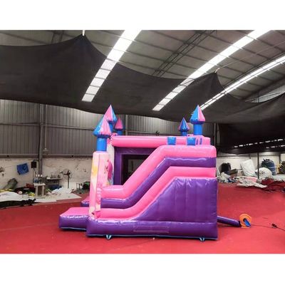 5*5*4.2m opblaasbare luchtspringen kasteel combo glijbaan voor Pink Princess