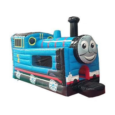 Als beeld Thomas Little Train Bouncy Castle Slide Combo opblaasbaar kasteel met glijbaan