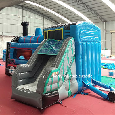 Als beeld Thomas Little Train Bouncy Castle Slide Combo opblaasbaar kasteel met glijbaan