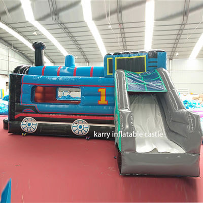 Als beeld Thomas Little Train Bouncy Castle Slide Combo opblaasbaar kasteel met glijbaan