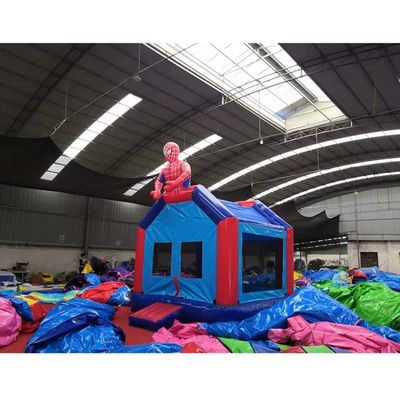 CE Blower Include Spider-Man opblaasbare uitsmijter Custom Commerciële Bounce House