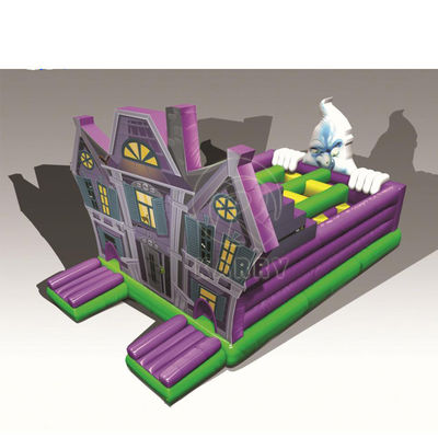 PORTABLE Meest populaire Halloween spookhuis opblaasbaar obstakel uitsmijter kasteel