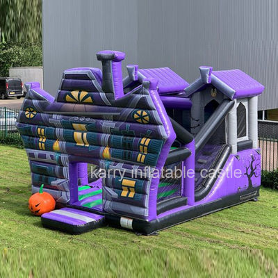 PORTABLE Meest populaire Halloween spookhuis opblaasbaar obstakel uitsmijter kasteel