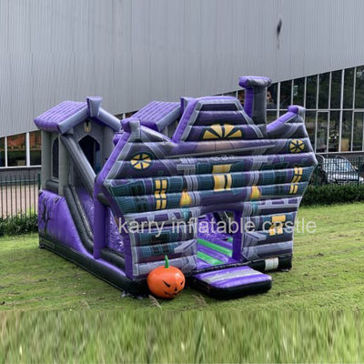 PORTABLE Meest populaire Halloween spookhuis opblaasbaar obstakel uitsmijter kasteel