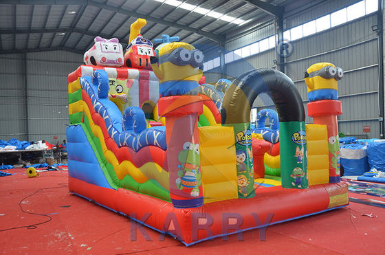 Peter Pan-thema Bouncy Castle Slide Combo opblaasbare fun jumpers met PVC-traplein
