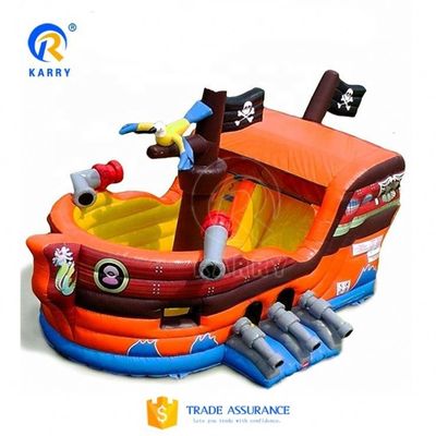 Outdoor Games Piratenschip Boat Combo Jumper met opblaasbare glijbanen en Bouncer House