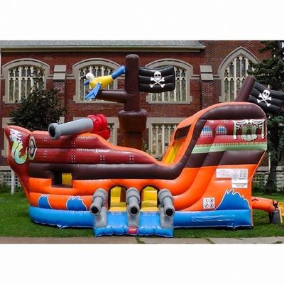 Outdoor Games Piratenschip Boat Combo Jumper met opblaasbare glijbanen en Bouncer House