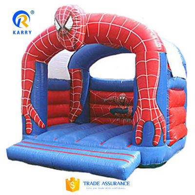 PVC aangepaste kleur Spider-Man Springkasteel voor buitenkinderen opblaasbare sportgames