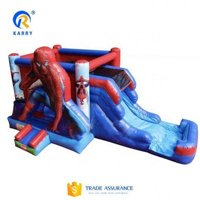 Buitenspeelplaats opblaasbare Spiderman Bounce House Combo Slide voor kinderen en volwassenen