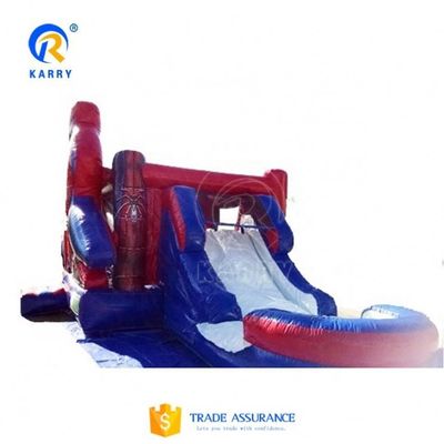 Buitenspeelplaats opblaasbare Spiderman Bounce House Combo Slide voor kinderen en volwassenen