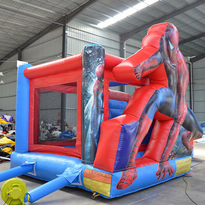 Buitenspeelplaats opblaasbare Spiderman Bounce House Combo Slide voor kinderen en volwassenen