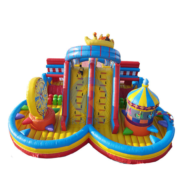 CE-gecertificeerde populaire opblaasbare waterpark obstakelbaan glijbaan voor kinderen en volwassenen