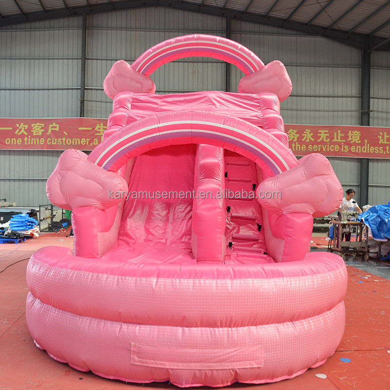 Meisjes Roze opblaasbare 26 voet waterglijbaan perfect voor commerciële huur en plezier