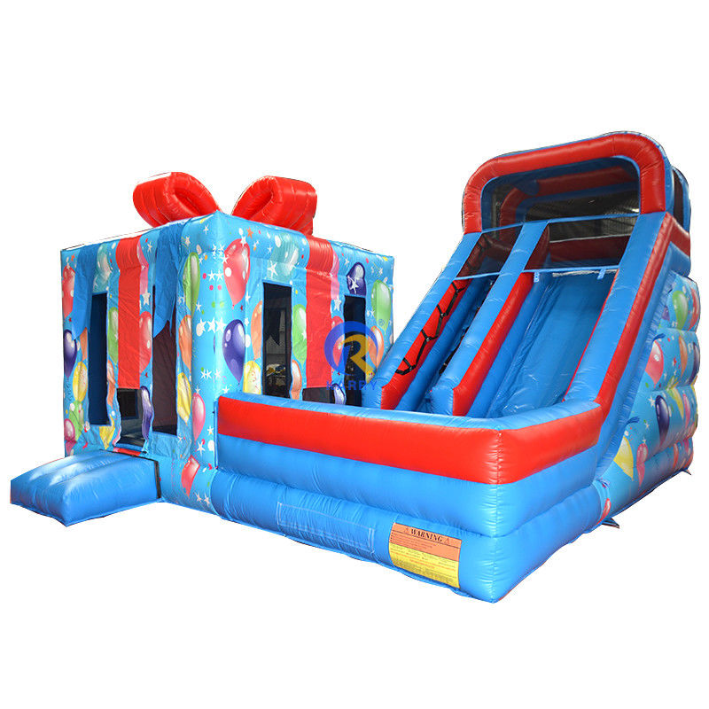 Draagbare opblaasbare combo kasteelslide voor kinderen binnen- en buitenvermaak