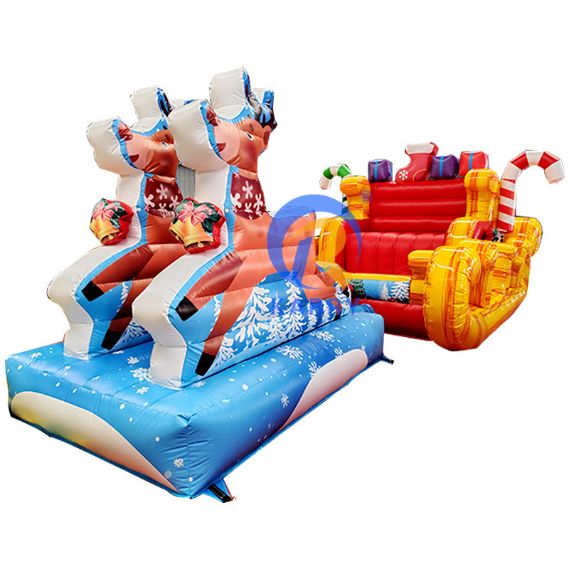 Unisex Bouncy Castle PORTABLE Kerst opblaasbare slee voor kinderen