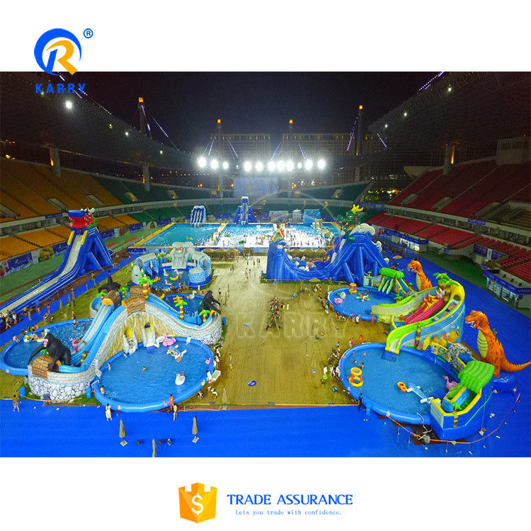 Leuk opblaasbaar waterpark voor kinderen en volwassenen 5-10 passagiers CE Blower Repair Accessories