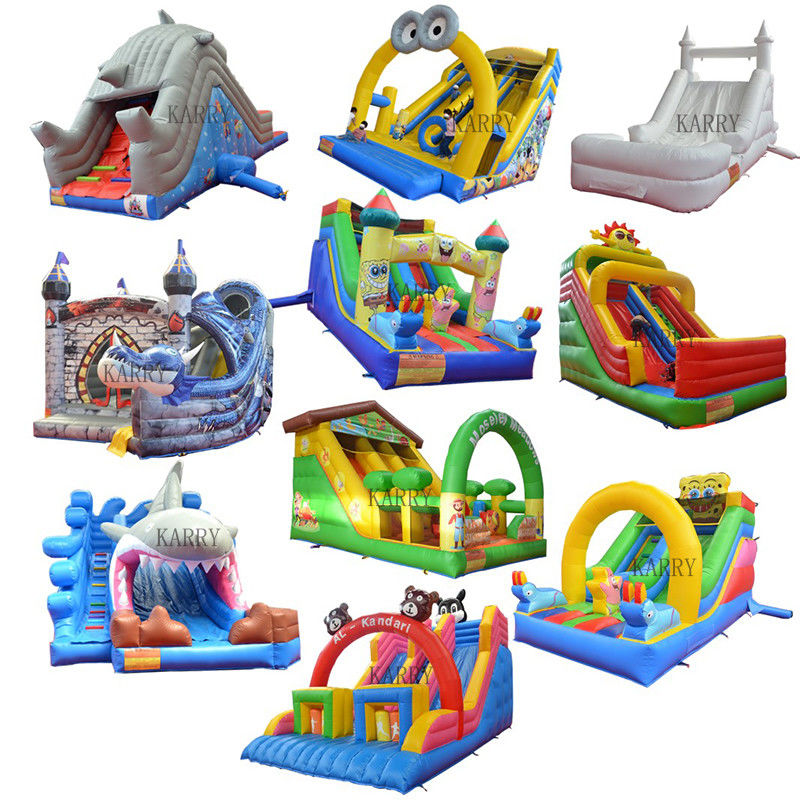 Gepersonaliseerd logo PVC waterpark opblaasbare spel glijbaan N glijbaan voor grote kinderen eindeloos plezier