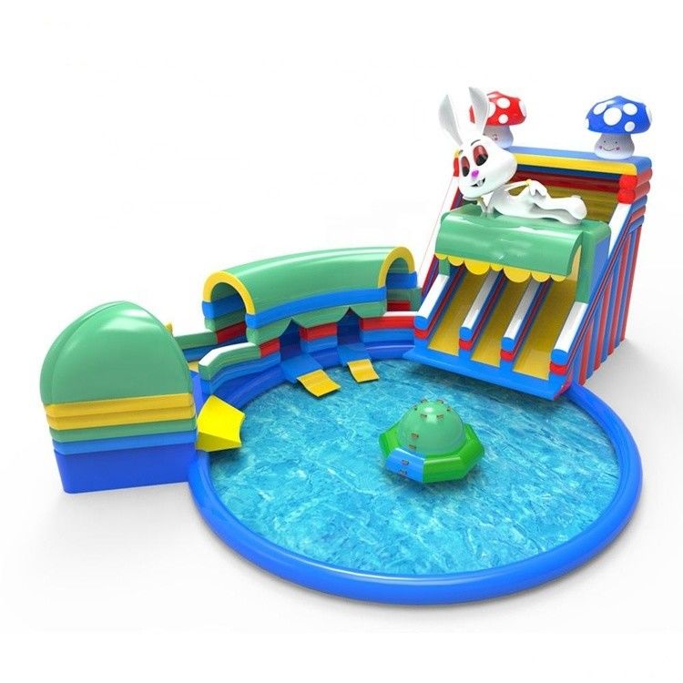 Maximale capaciteit 100-500kg Opblaasbaar waterpark Wateractiviteiten Vermaakpark voor feestjes