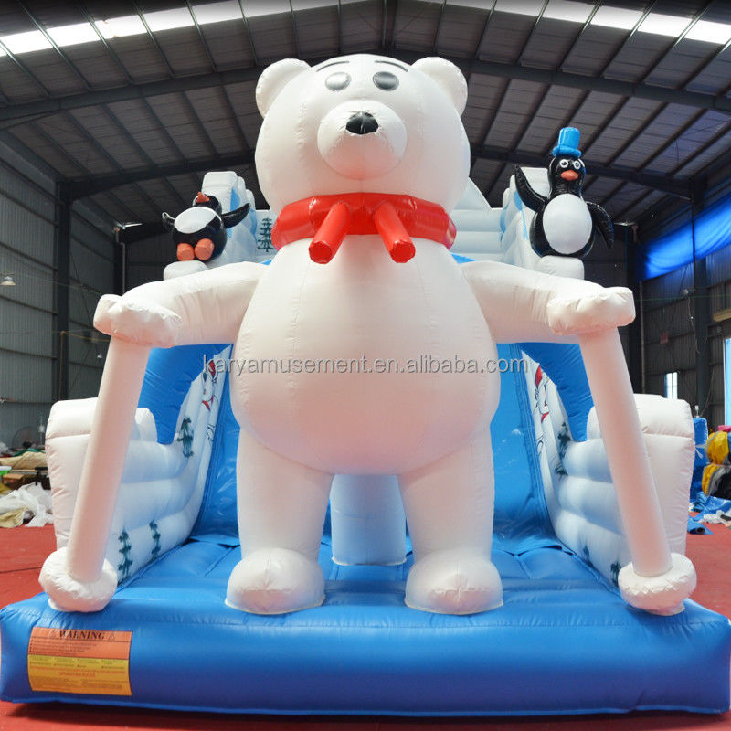 Gepersonaliseerde kleuren opblaasbare waterslide voor plezier op Polar Lake Maximum capaciteit 100-500kg