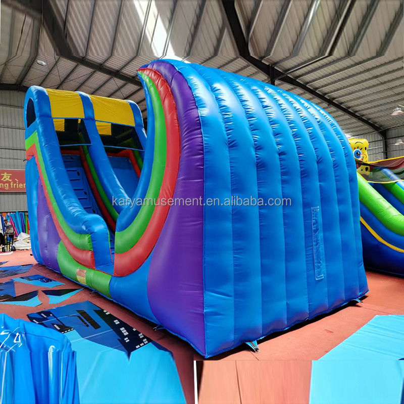 Indoor en outdoor avontuur wacht 34ft opblaasbare oceaangolf waterglijbaan voor volwassenen