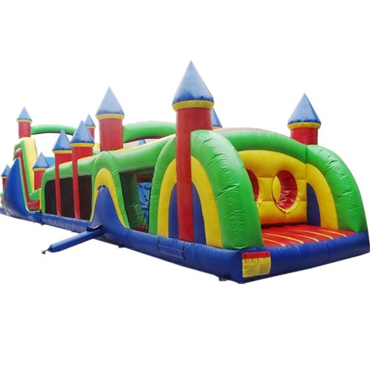 Draagbare 68ft opblaasbare springbouncer kasteel obstakel voor kinderen en volwassenen met blazer