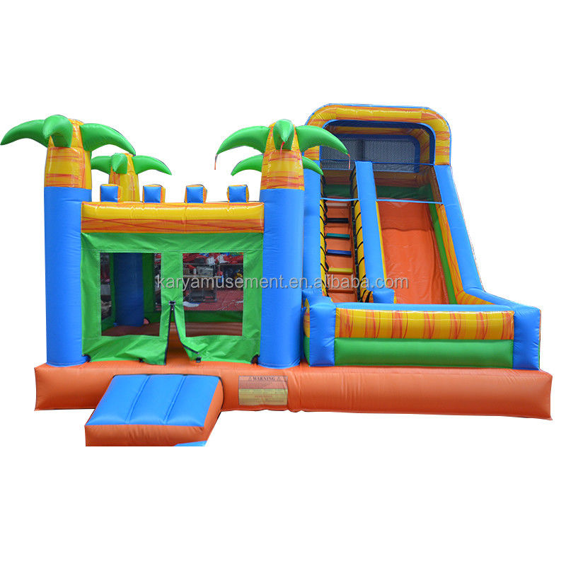 Kasteel Huur Palmbom Opblaasbaar Bouncy Kasteel met glijbaan CE/EN71/EN14960 Gecertificeerd