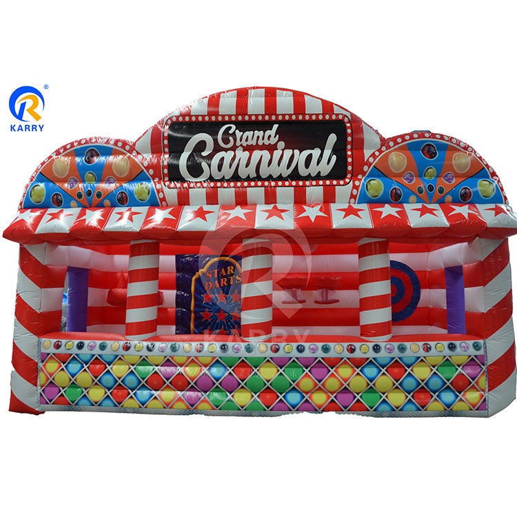 Opblaasbare spelstand feeststand tent met 4 in 1 tafeltop games en PVC materiaal