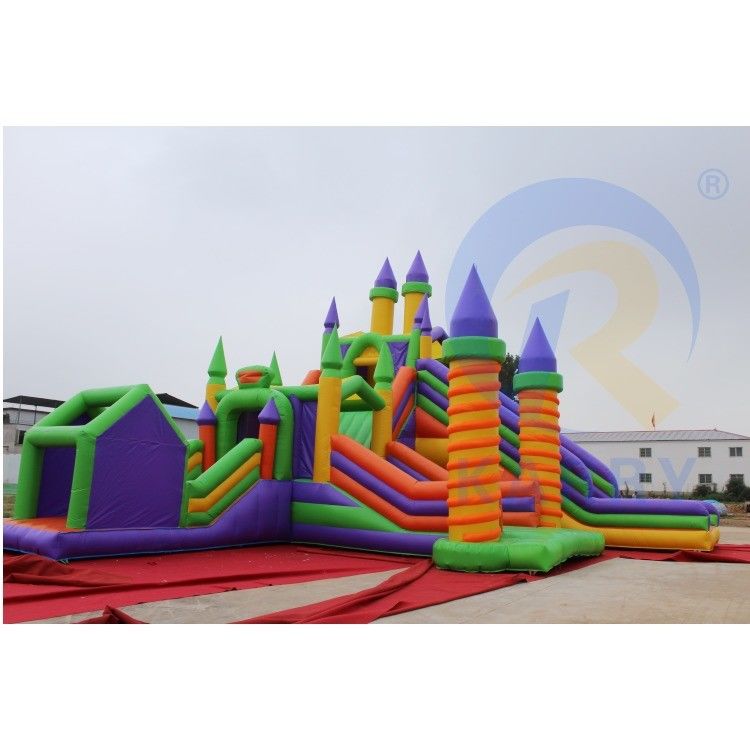 Gigantic PVC Tarpaulin opblaasbaar springkasteel volwassen springhuis voor buiten speeltuin