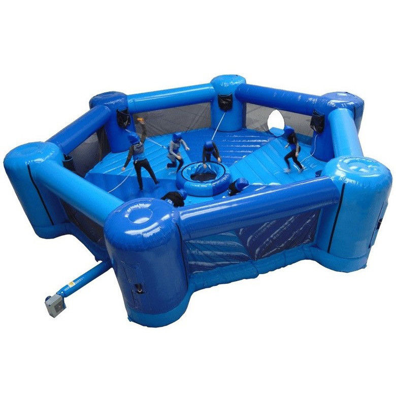 Verzending via zee/lucht 6 speler opblaasbare Bungee Run Dash 'n' Grab Sport Games