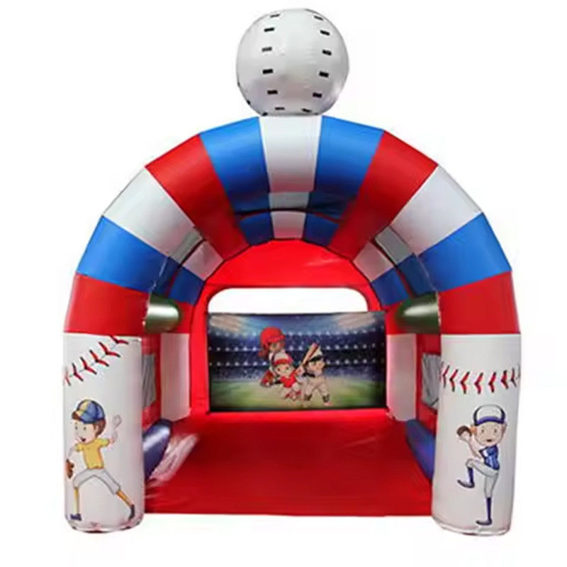 Leeftijd 14 jaar op Opblaasbare honkbal Batting Cage Shooting Game met Speed Pitch