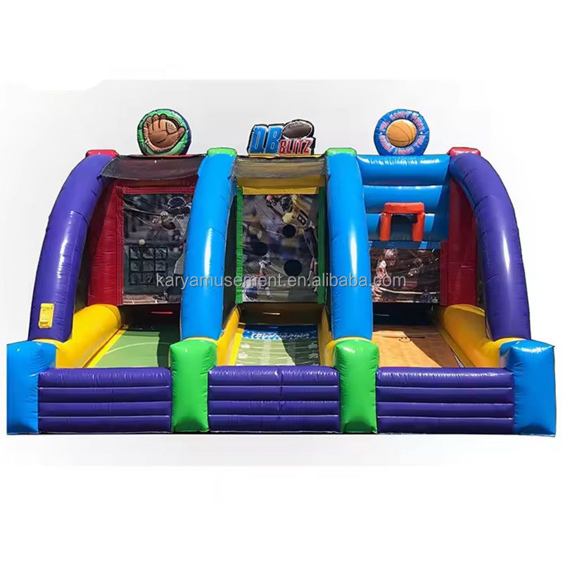 Opblaasbare carnavalspeelgoed Outdoor interactieve spelletjes met CE-blazer en reparatie-accessoires