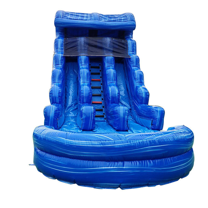 Waterpark opblaasbare PVC Double Slip N-glijbaan met zwembad springende achtertuin waterglijbaan