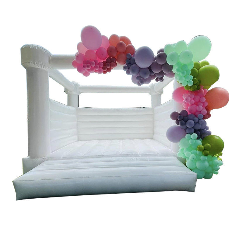 Persoonlijke grootte Witte Moonwalk opblaasbare uitsmijters voor PVC Bouncy Castle in pastelkleur