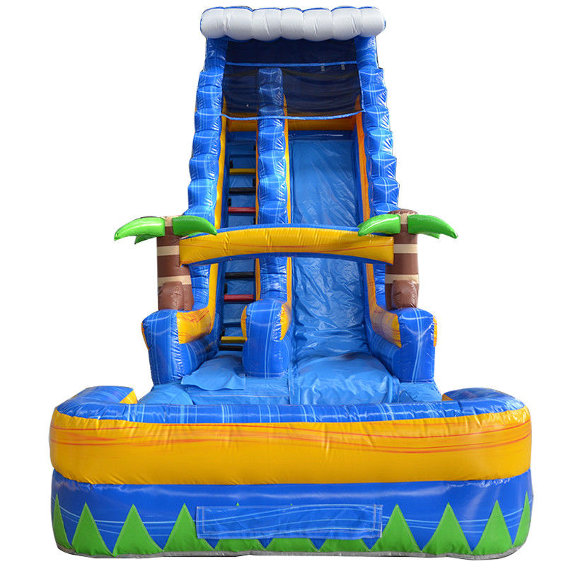 Pool Jungle opblaasbare waterslide voor grote waterparken Bounce House Commerciële verhuur